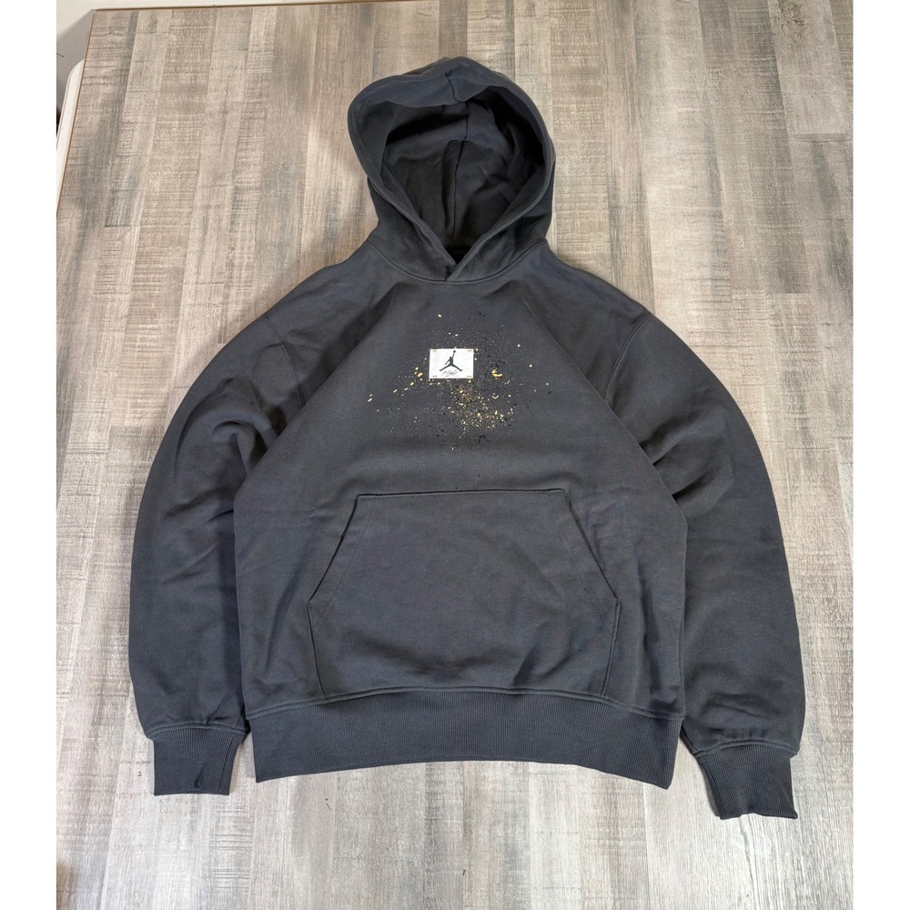 Jordan Cleveland Cavaliers NBA Hoodie Mens Medium Gray IQ0850-060 Oversized NEW